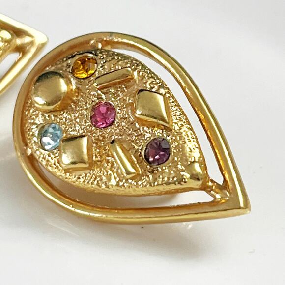 Sarah Coventry Vintage "Sara Zade" Clip Rhinestone Earrings - Picture 3 of 5